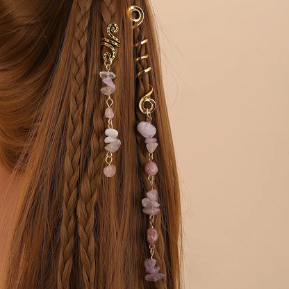 StoneCharm™ Hair Ring — Natural Beauty, Boho Vibes