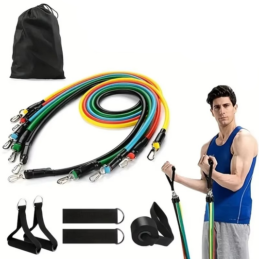 11-Piece TPE Resistance Band Set with Handles