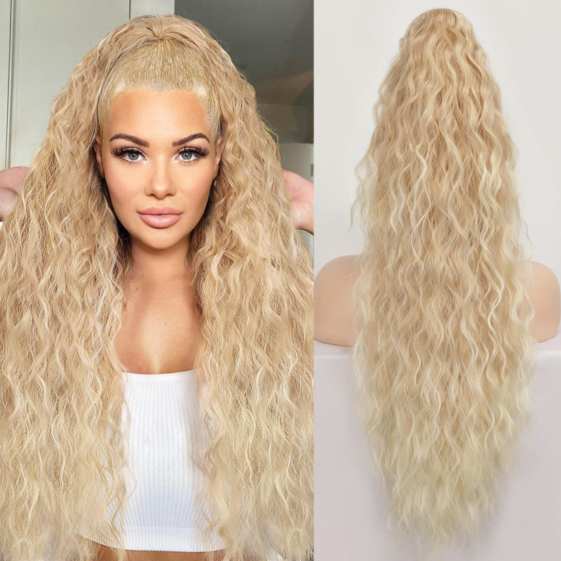 Water ripple ponytail wig