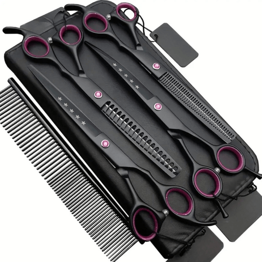 4-piece Scissor Set for Precise Pet Grooming