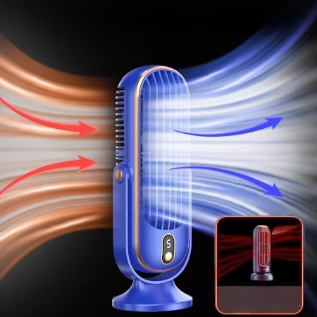 Compact High-Power Portable Desktop Fan - USB Rechargeable