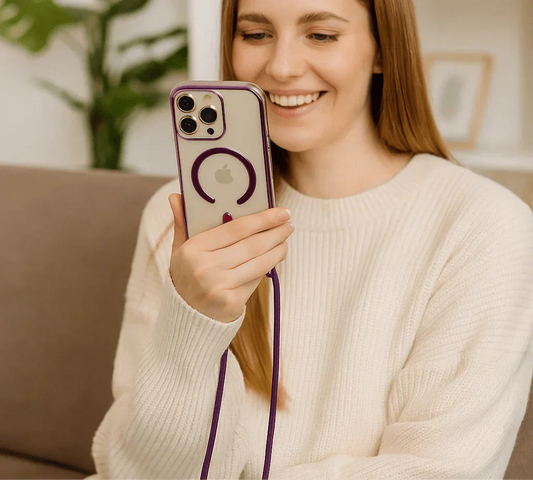 CarryLink – Adjustable Phone Lanyard with Clear MagSafe Case