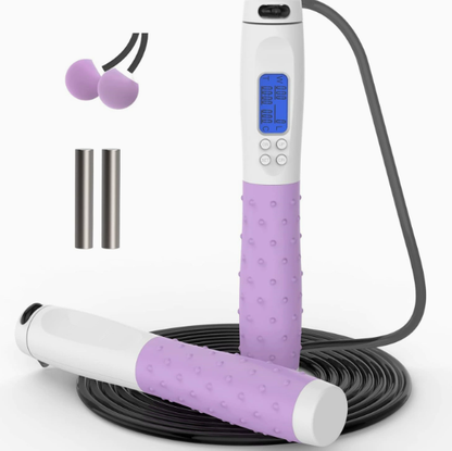 Digital skipping rope with calorie counter