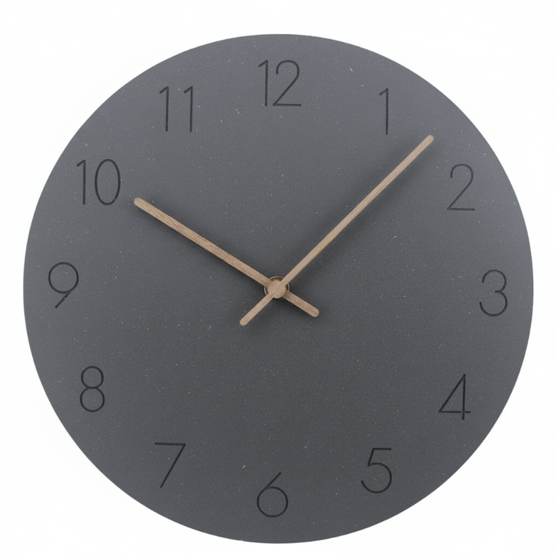 Silent wall clock in Nordic style for modern rooms