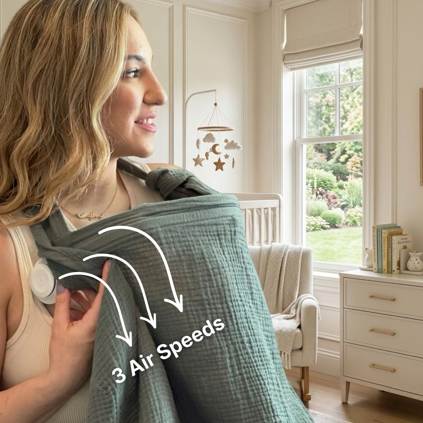 CoolNurse™ | Nursing Cover with Built-In Fan