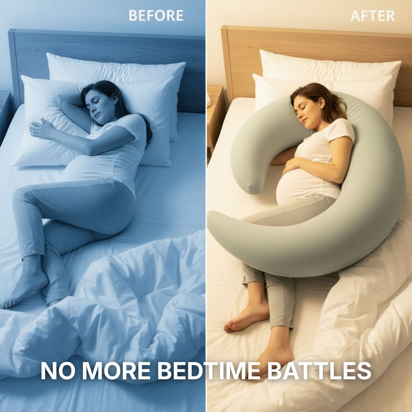 MoonNest™ | Side-Sleeper Pregnancy Body Pillow