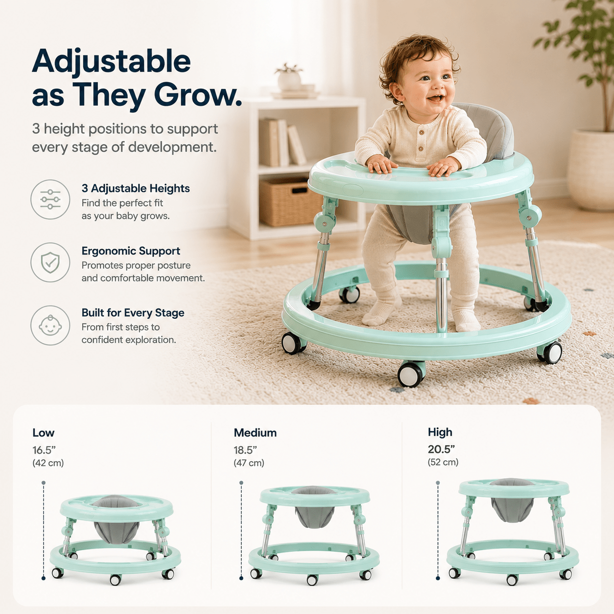 Little Steps™ | Anti-Rollover Baby Walker
