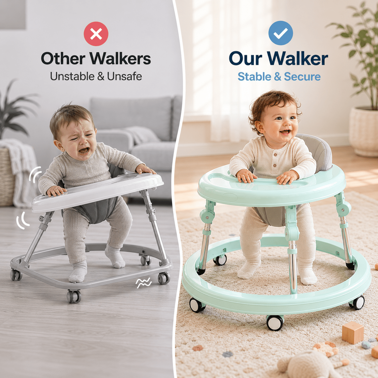Little Steps™ | Anti-Rollover Baby Walker