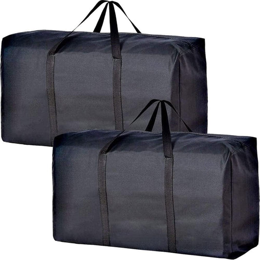 2 Pieces Large Capacity Moving Bag, With Strong Zippers & Carry Handles, Storage Bag For Clothing, Moving Supplies, Space Saving Storage Bag Organizer, Suitable For Moves, Travel, Packing