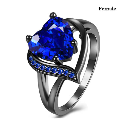 Red and Blue Gemstone Ring - Elyra Finds