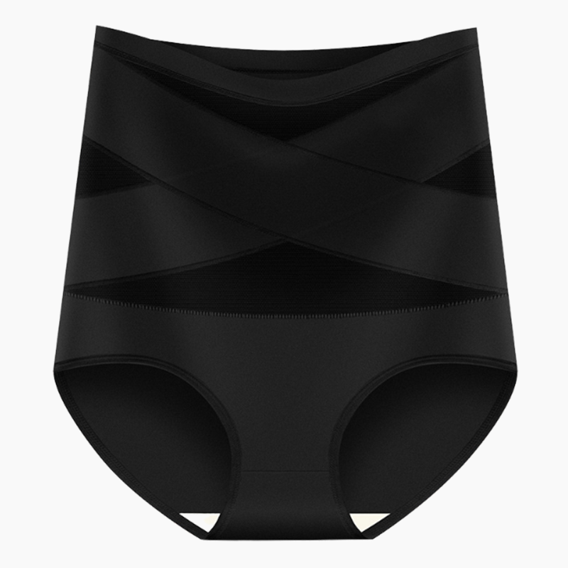 💕Limited Sale 50% OFF✨Plus-Size High-Waist Cross Tummy Control Panties